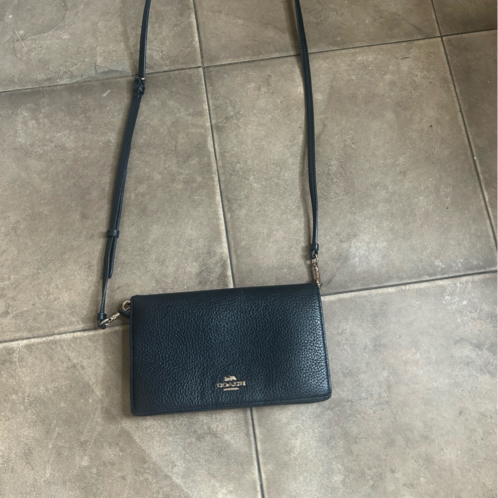 Coach Black Crossbody Bag with Gold Hardware